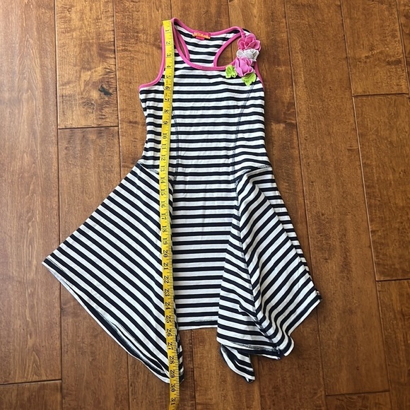 Kate Mack Strips Asymmetrical Sleeveless Dress - Picture 6 of 12